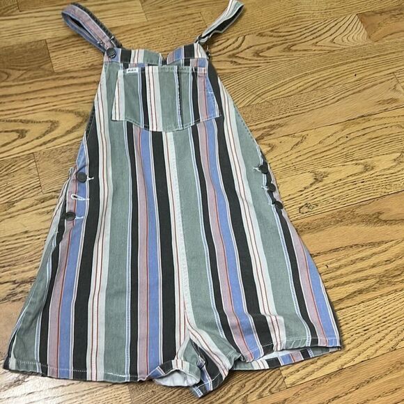 RVCA TOWNHOUSE MULTICOLORED OVERHALLS SIZE XS‎ - Picture 7 of 11